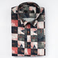Light Red Black Color Leaf Moroccan Printed Shirt For Men's