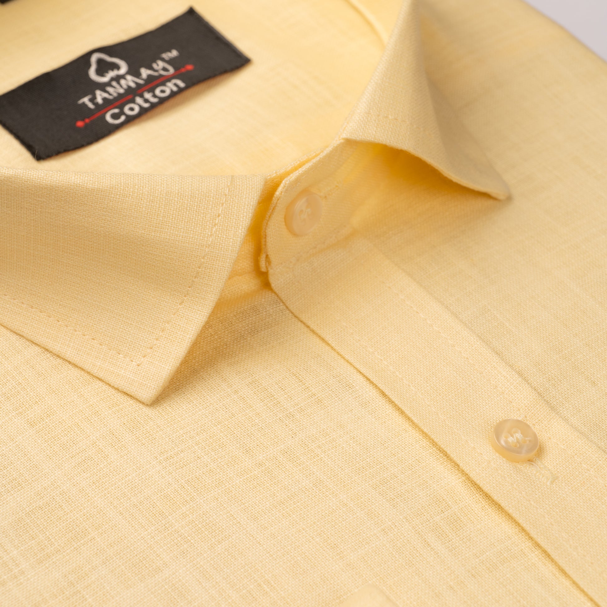 Yellow COLOR LINEN COTTON SHIRT FOR MEN