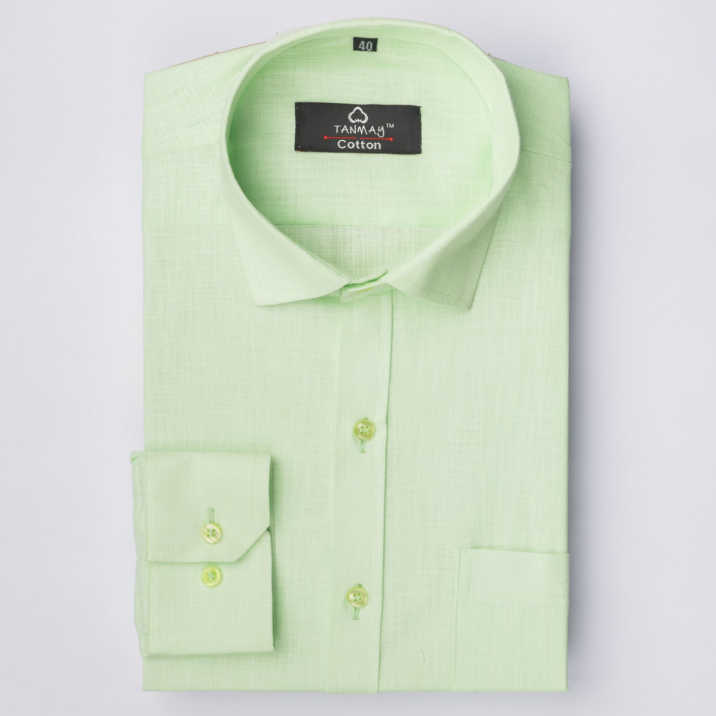 Green COLOR LINEN COTTON SHIRT FOR MEN