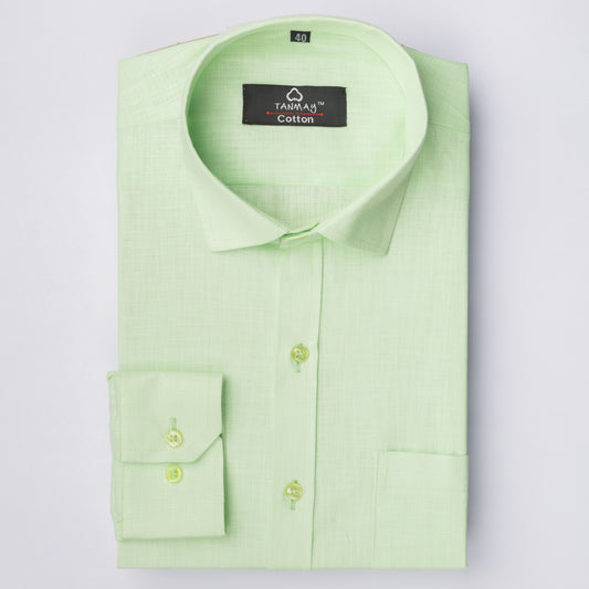 Green COLOR LINEN COTTON SHIRT FOR MEN