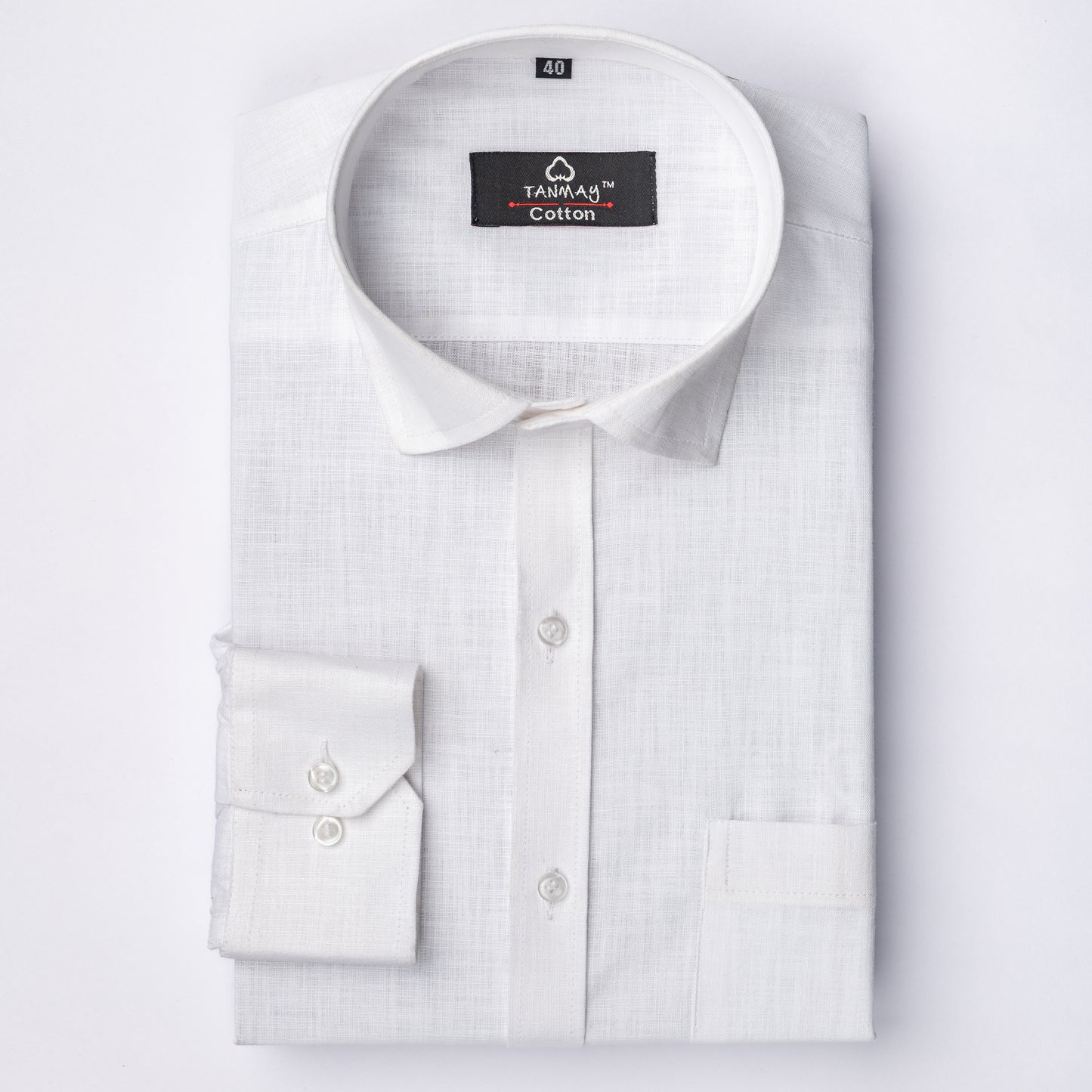 WHITE COLOR LINEN COTTON SHIRT FOR MEN