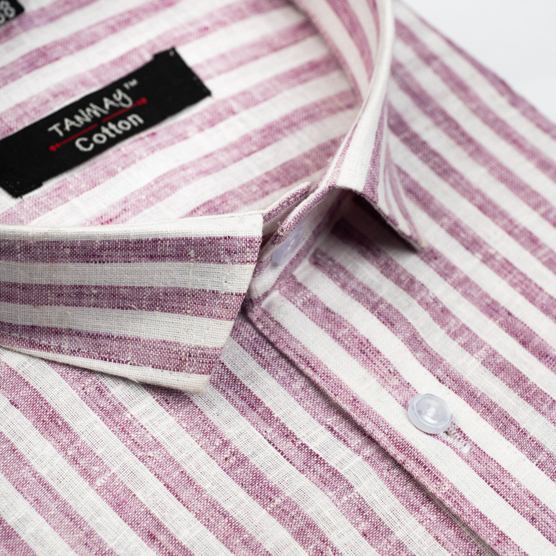 Purple Color Cotton Stripes Shirts For Men