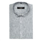 Grey Color Cotton Stripes Shirts For Men
