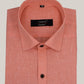 Cotton Tanmay Orange Color Linen Fill Formal Cotton Shirt For Men's