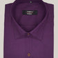 Cotton Tanmay Satin Dark Purple Color Full Sleeves Formal Shirt for Men's