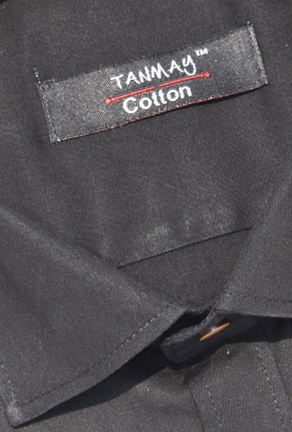 Cotton Tanmay Black Color Formal Shirt for Men's