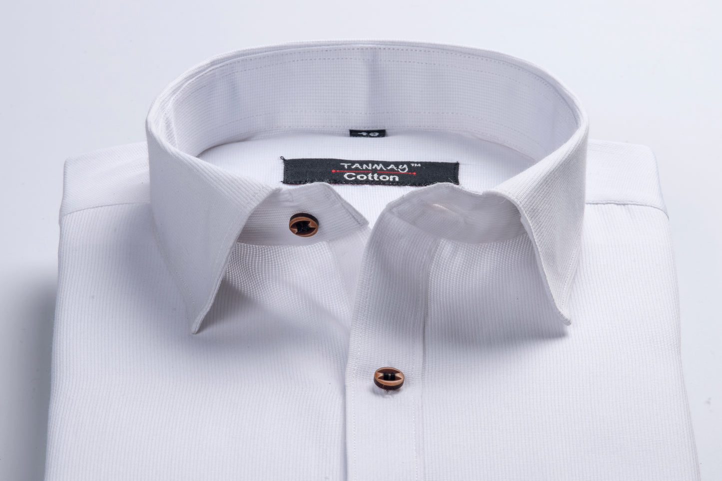 White Color Mercerised Cotton Shirt For Men's