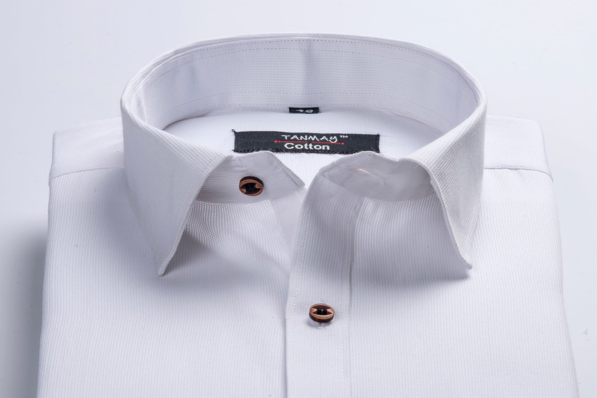 White Color Mercerised Cotton Shirt For Men's