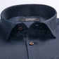 Navy Blue Color Mercerised Cotton Shirt For Men's
