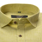 Cotton Tanmay Dark Yellow Color Linen Fill Formal Cotton Shirt For Men's