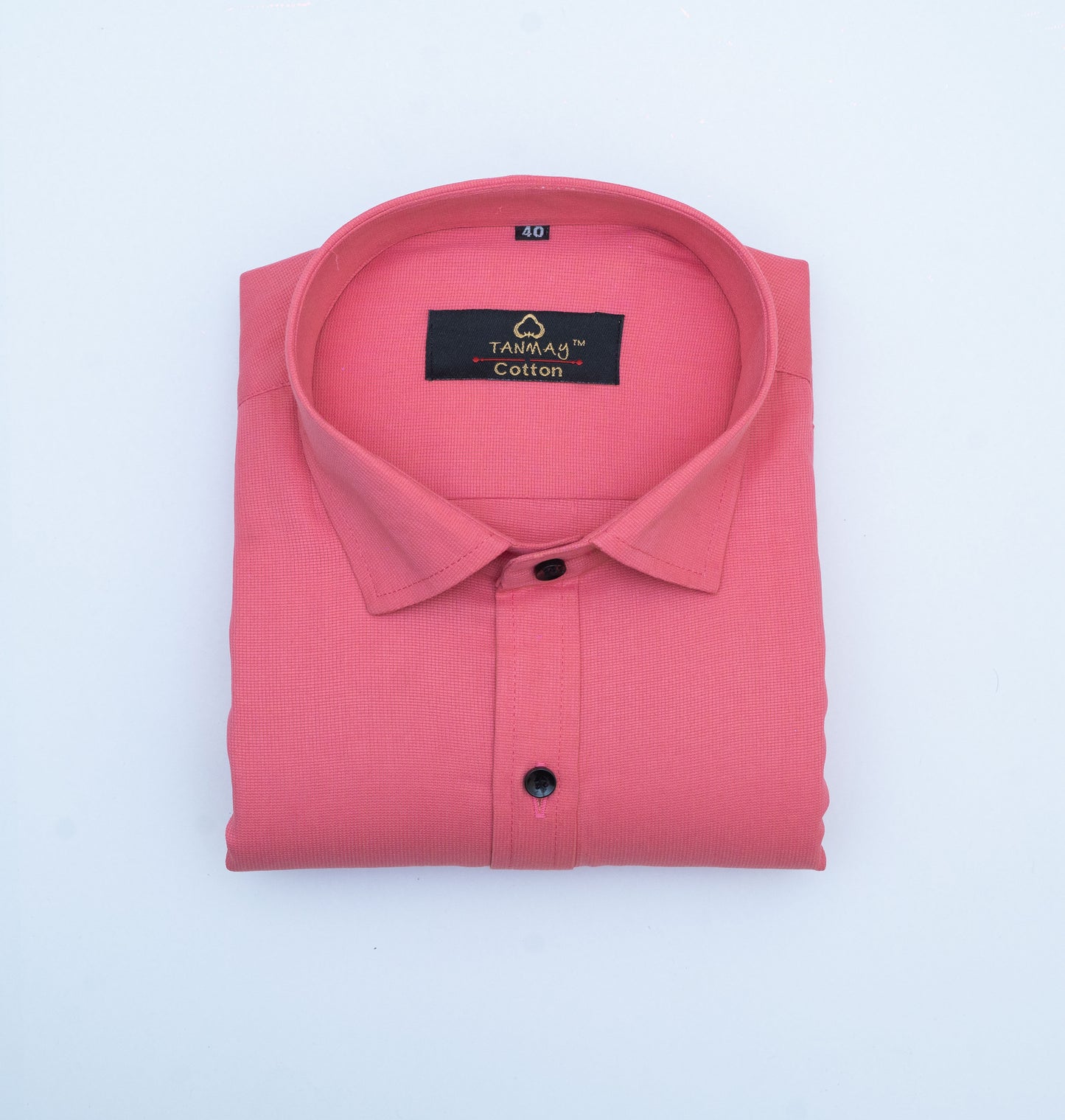 Strawberry Pink Color Mercerised Cotton Shirt For Men's
