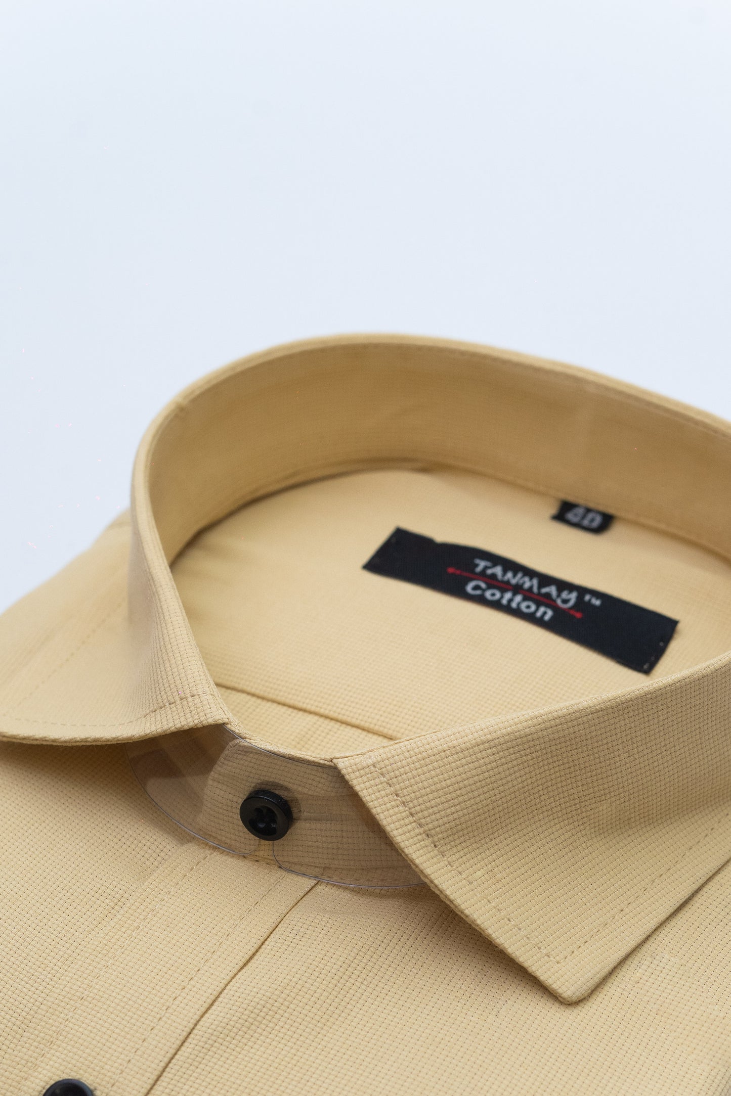 Light Yellow Color Mercerised Cotton Shirt For Men's