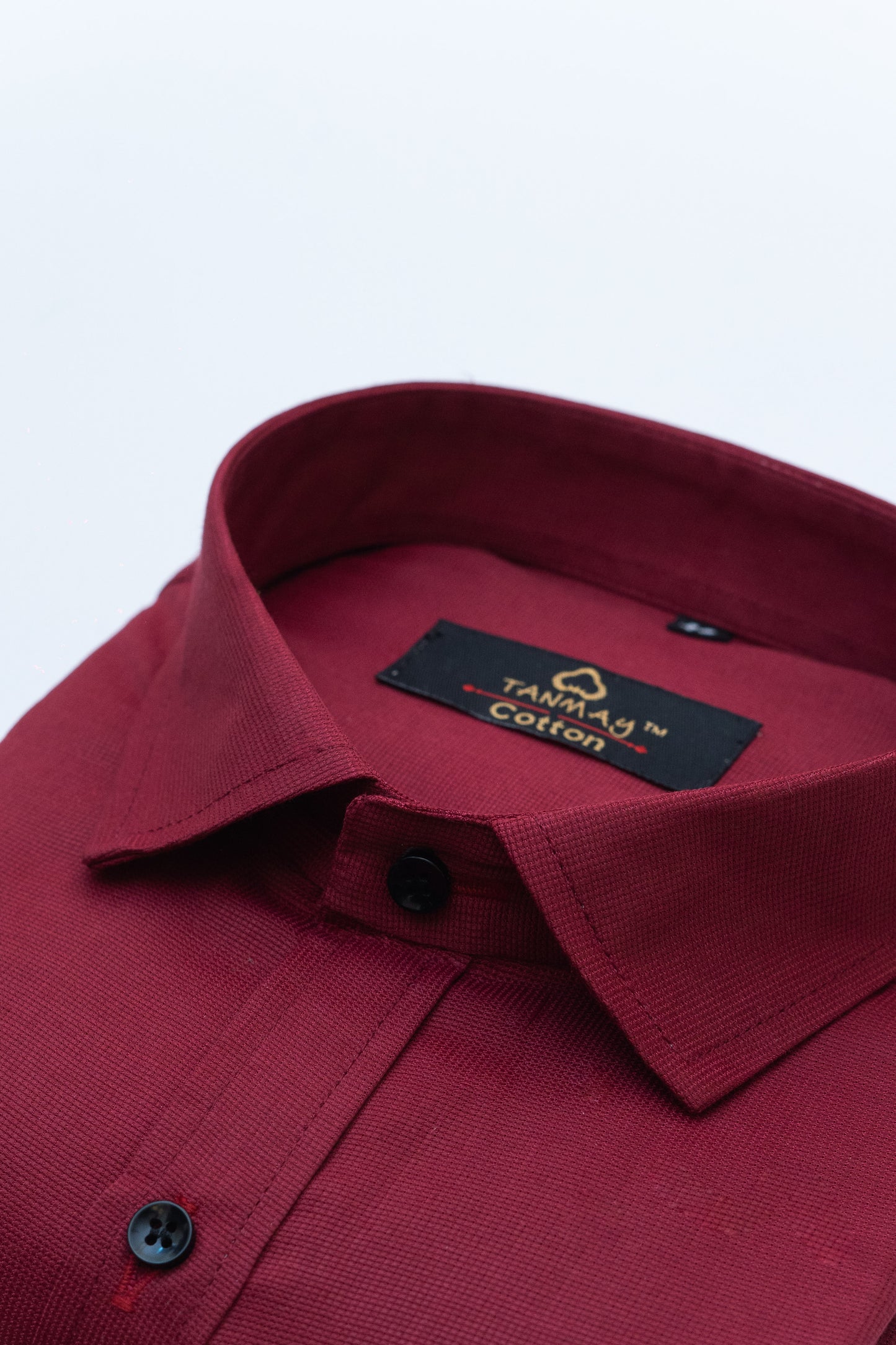 Maroon Color Mercerised Cotton Shirt For Men's
