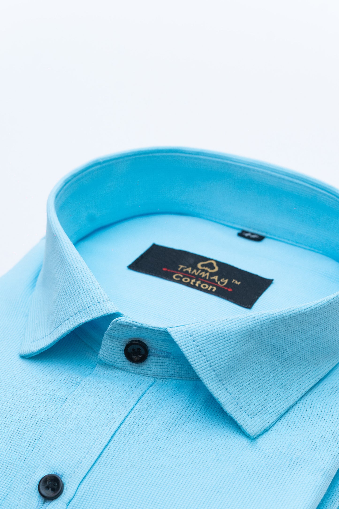 Blue Color Mercerised Cotton Shirt For Men's