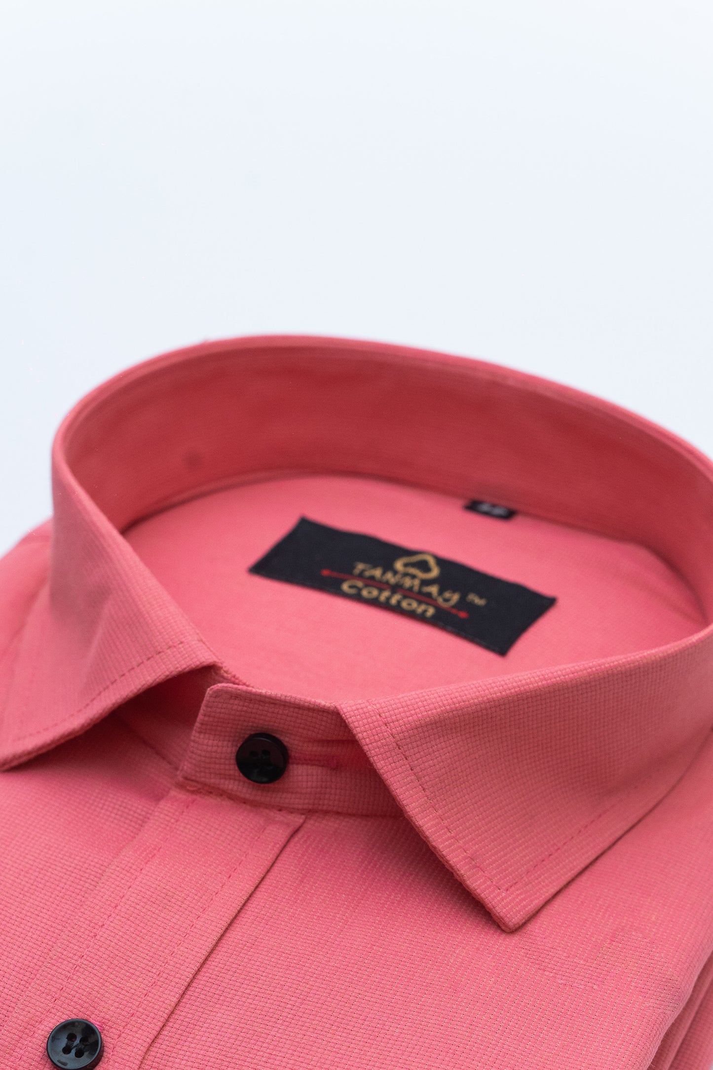 Strawberry Pink Color Mercerised Cotton Shirt For Men's