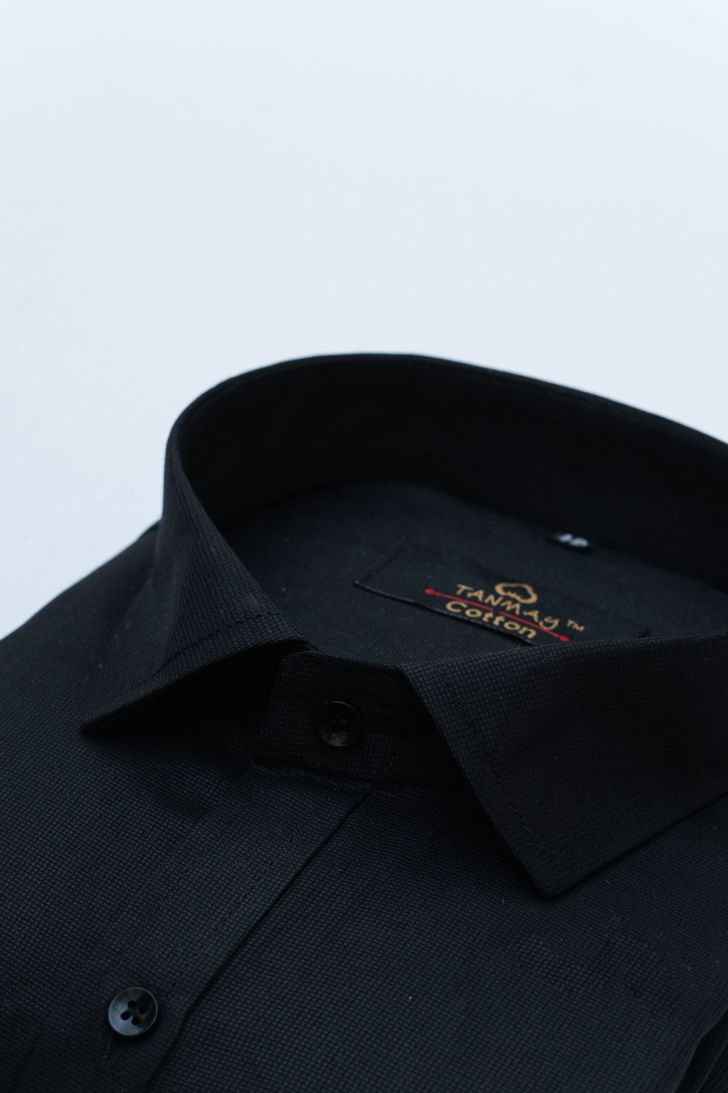 Black Color Mercerised Cotton Shirt For Men's