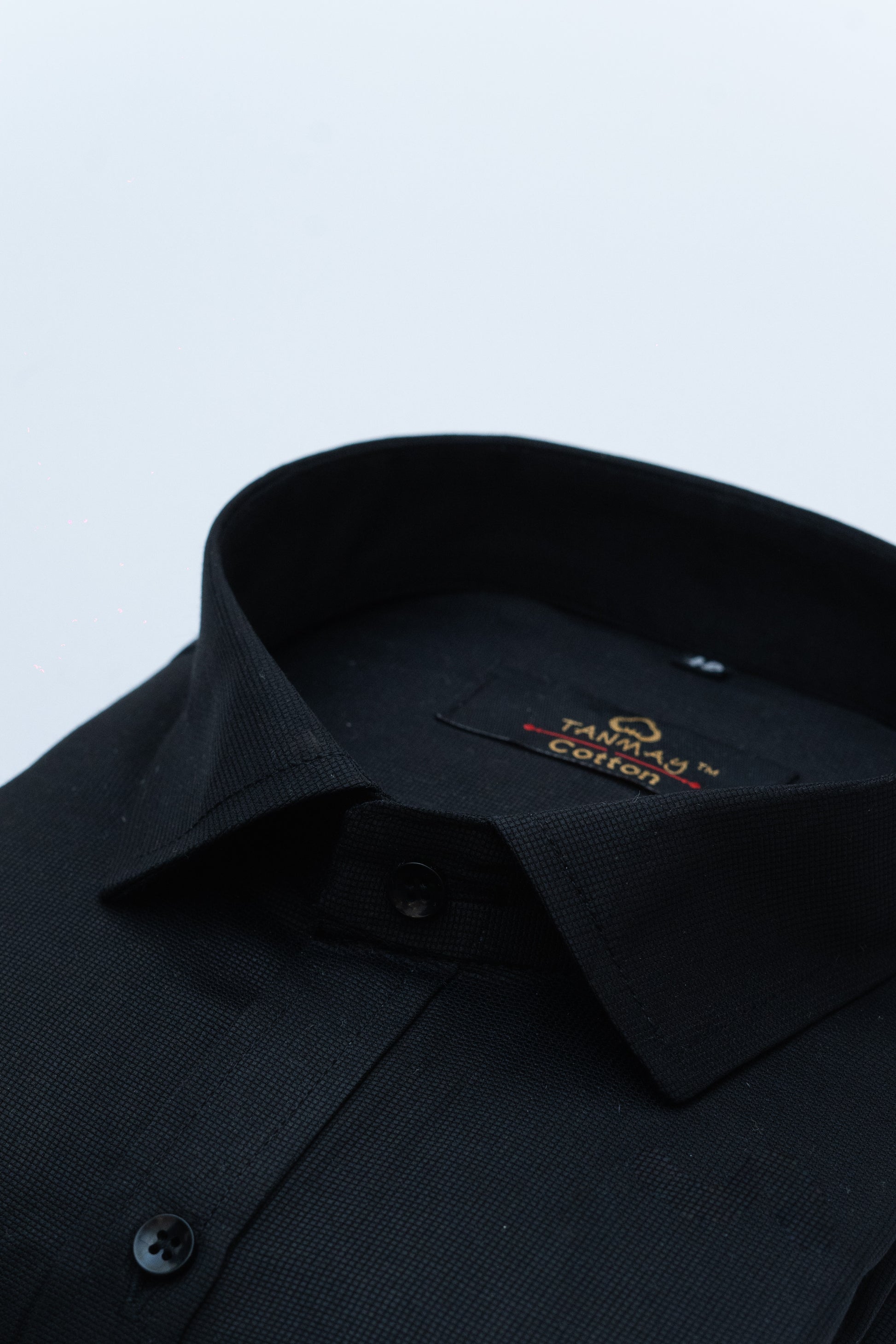 Black Color Mercerised Cotton Shirt For Men's