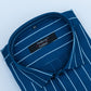 Blue Color 100% Lining Cotton Shirt For Men's