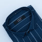 Navy Blue Color 100% Lining Cotton Shirt For Men's