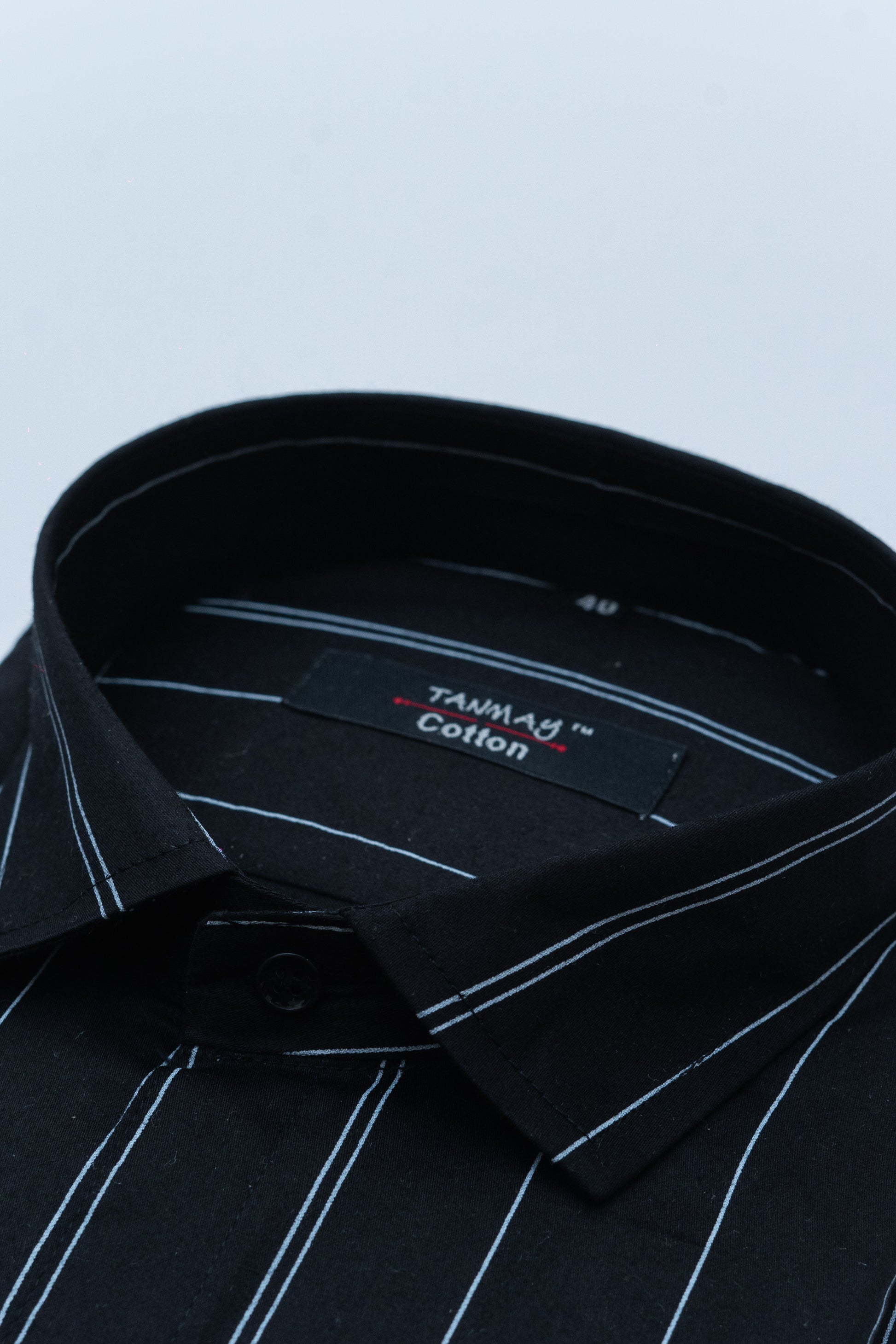 Black Color 100% Lining Shirt For Men's