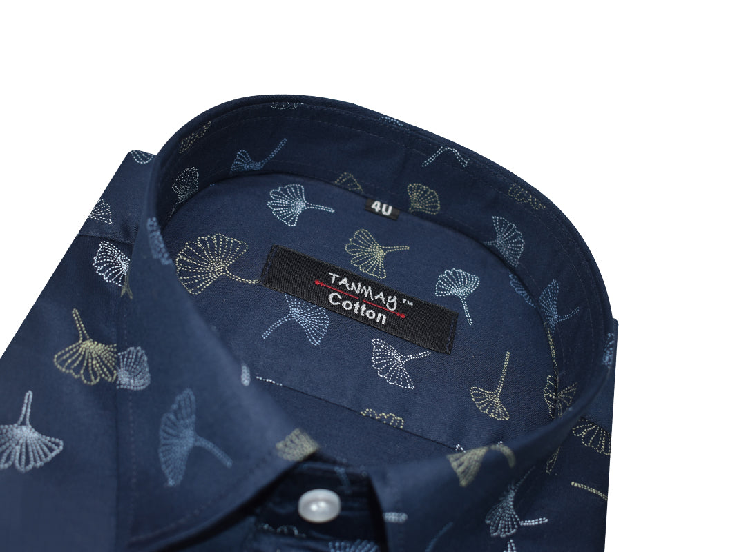 Blue Color Printed Shirt For Men's