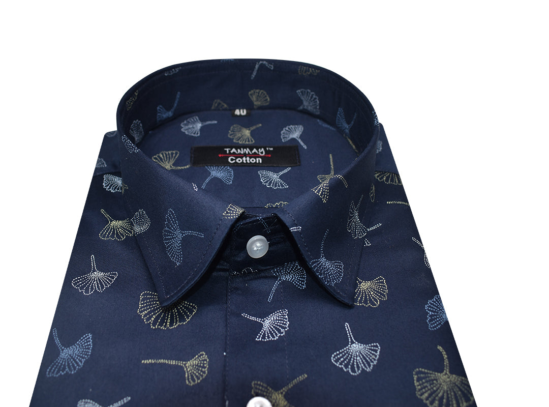 Blue Color Printed Shirt For Men's