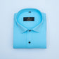 Blue Color Mercerised Cotton Shirt For Men's