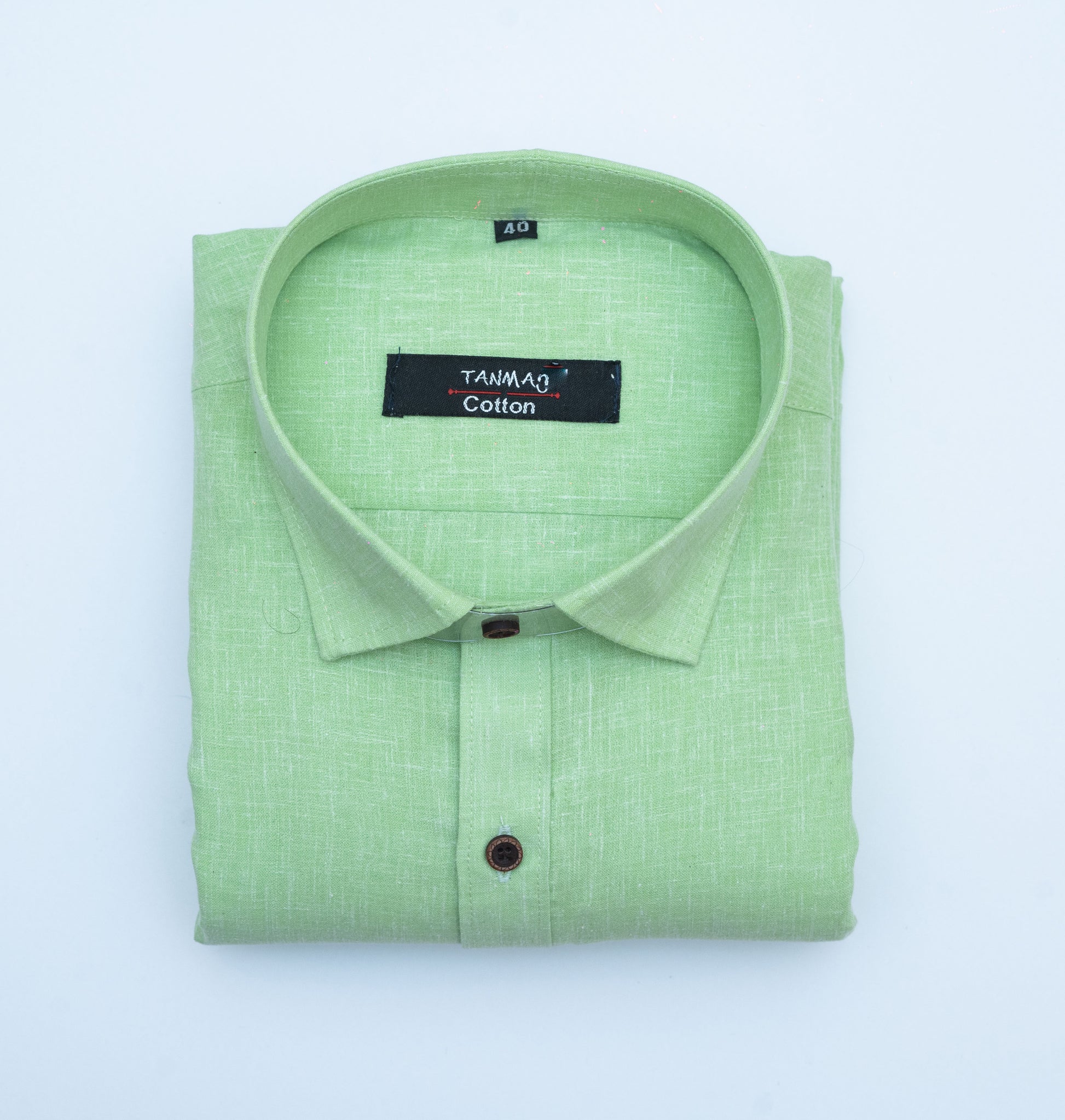 Cotton Tanmay Light Green Color Linen Fill Formal Cotton Shirt For Men's