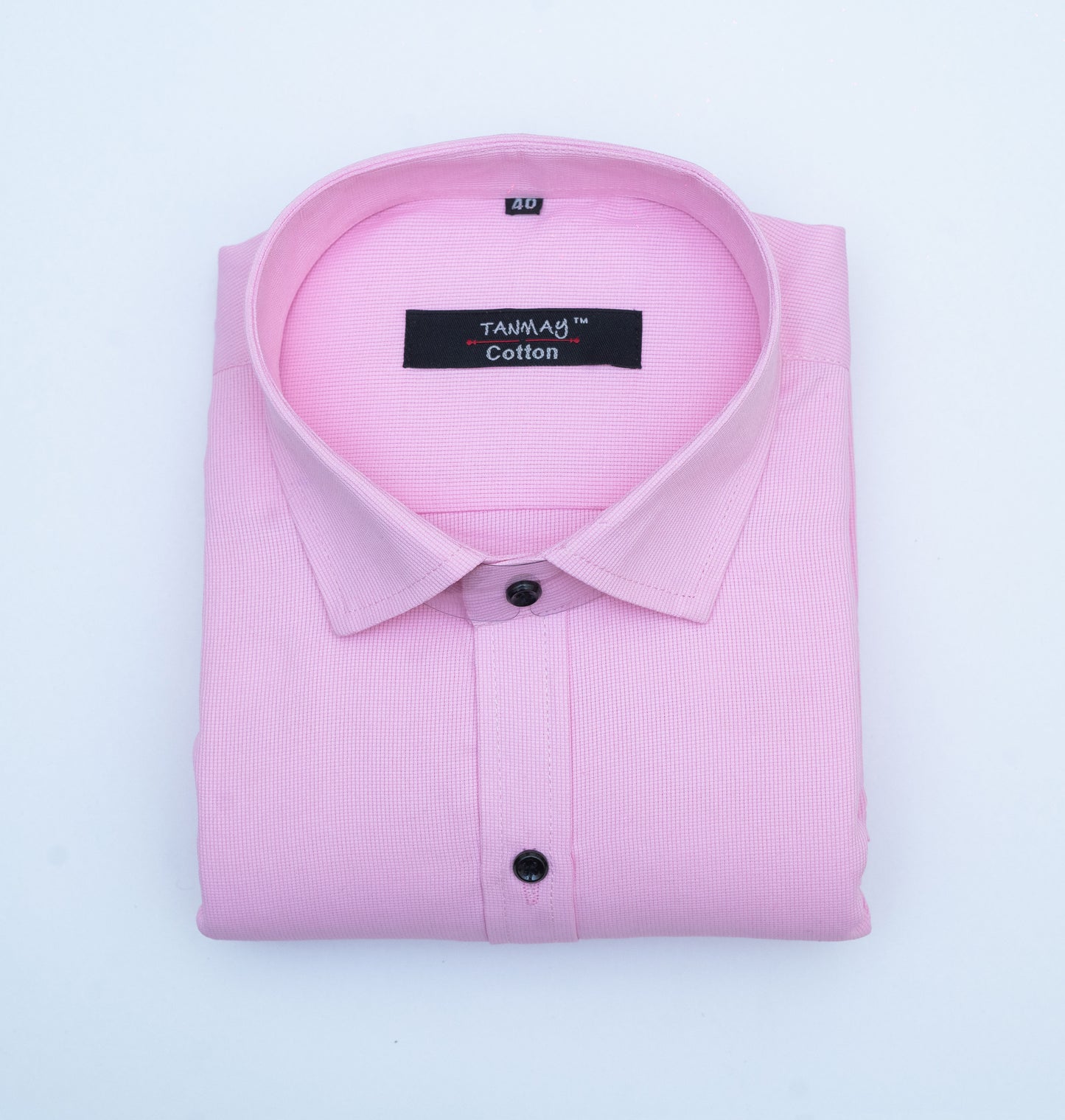 Rose Pink Color Mercerised Cotton Shirt For Men's