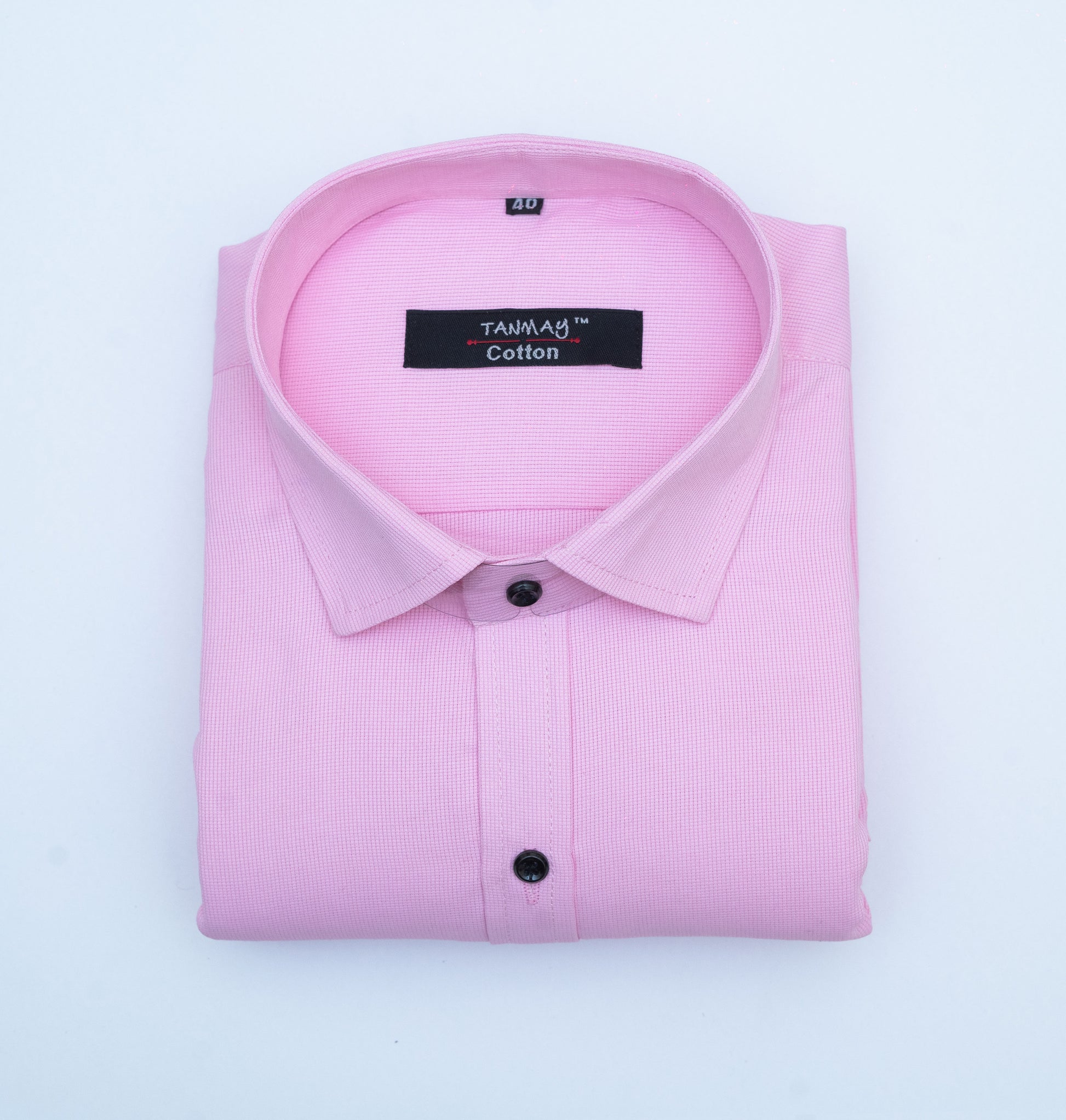 Rose Pink Color Mercerised Cotton Shirt For Men's