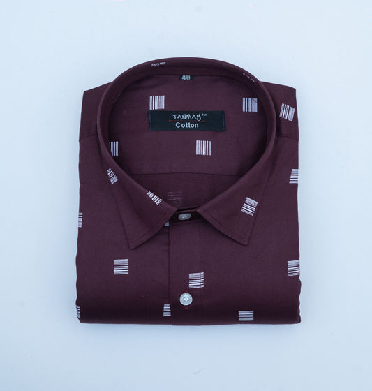 Maroon Color Printed Shirt For Men's