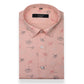 Apricot Orange Color Printed Shirt For Men's
