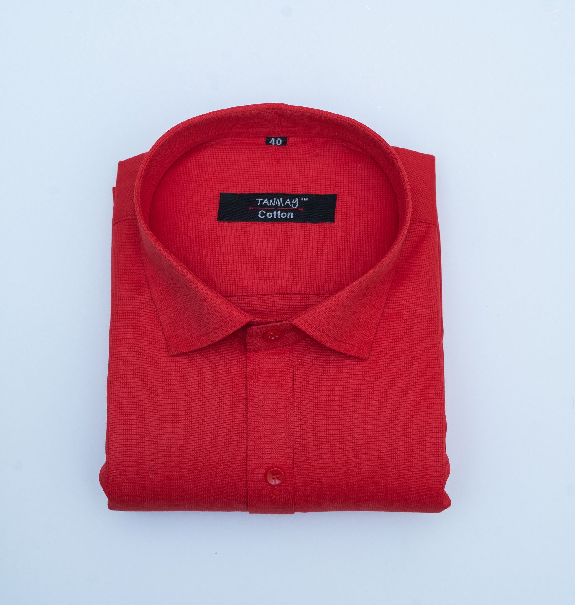 Red Color Mercerised Cotton Shirt For Men's