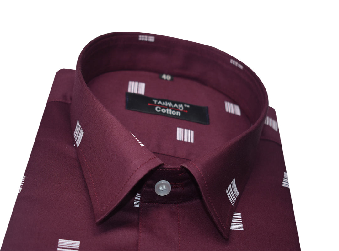 Maroon Color Printed Shirt For Men's